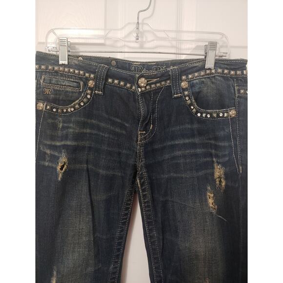 Womens Distressed Miss Me Bootcut sz 27 - Picture 2 of 6
